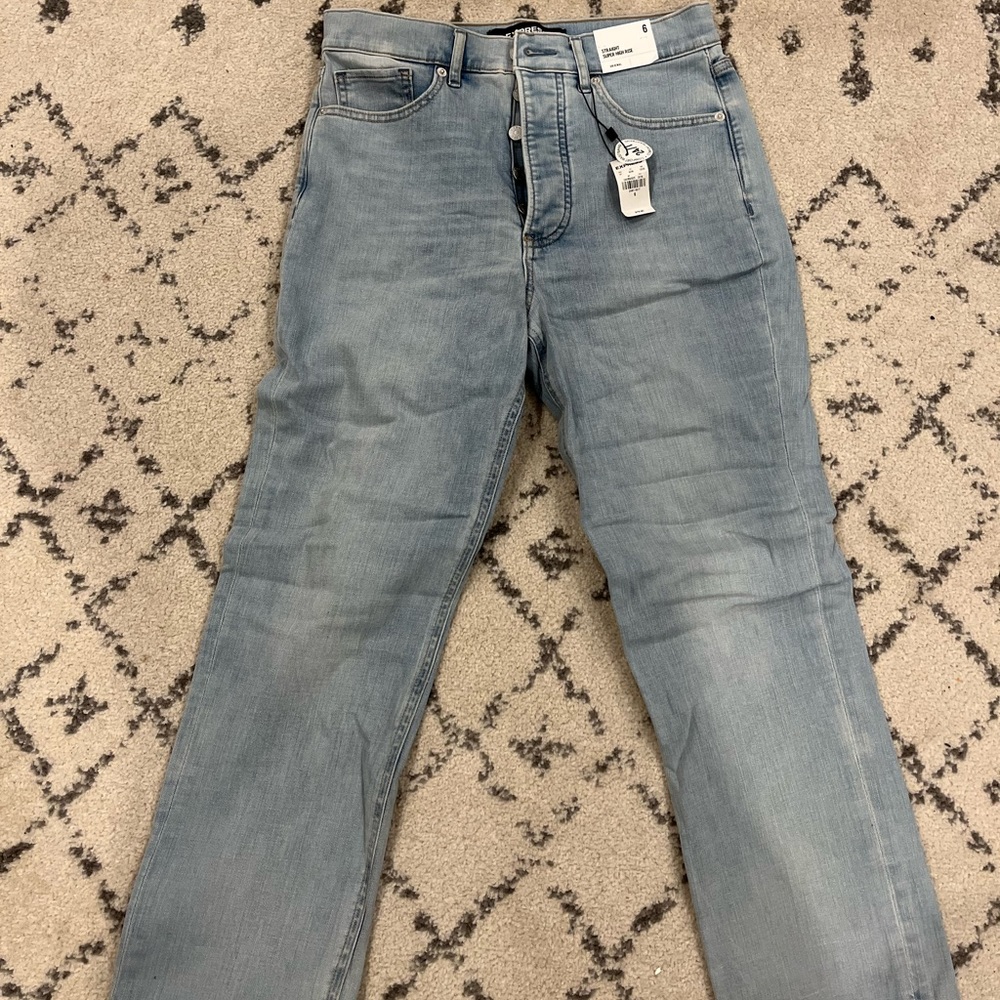 Express straight super high rise jean